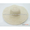 ladies Floppy paper Straw hat decoration